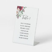 Seekarte für Hochzeitburgunde Sockelschild (Vorderseite)