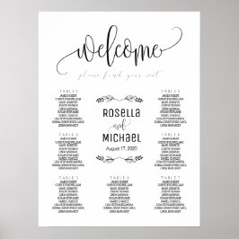 Seekarte für Hochzeiten - Bitte suchen Sie Ihren S Poster