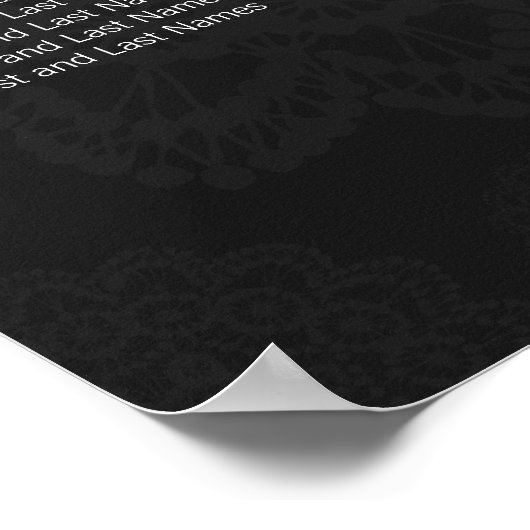 Seekarte für Hochzeiten - Taste für mein Herz schw Poster (Ecke)