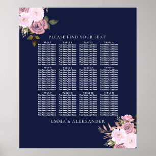 Seekarte für Hochzeitstiege in der Rose Poster