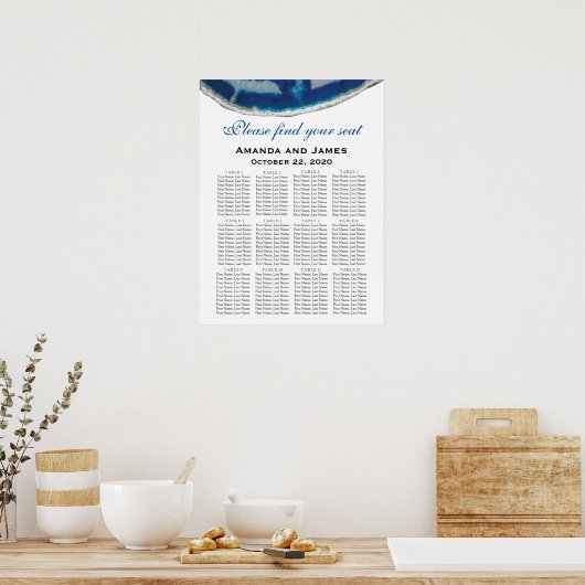 Seekarte für Navy Blue | Bis Poster (Küche)