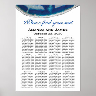 Seekarte für Navy Blue Bis Poster