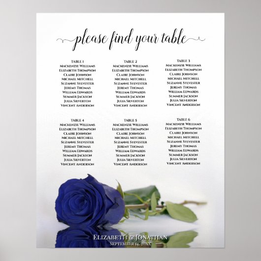 Seekarte für Navy Blue Rose 6 Poster (Vorne)