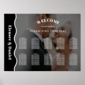 Seekarte für Schwarz-weißes Foto mit seitlicher We Poster (Vorne)