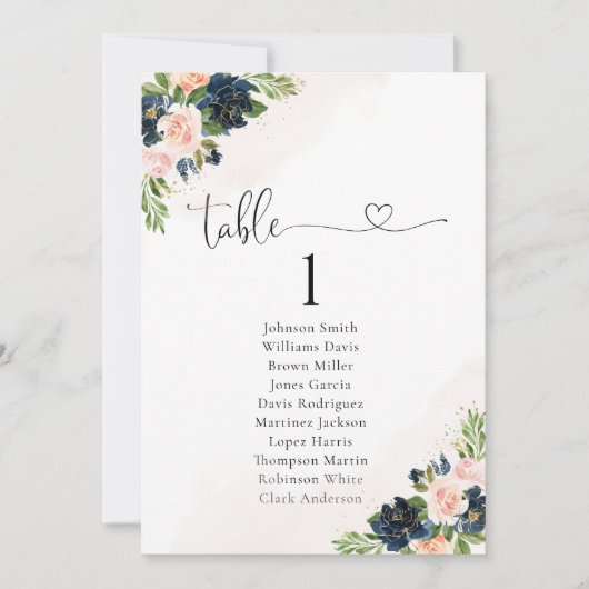 Seekarte für Seekarten mit rosafarbenem Blumenmust (Vorderseite)