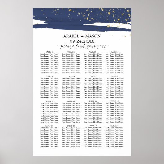 Seekarte für Segel und Gold Poster (Vorne)