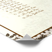 Seekarte für Vintage Vögel aus Elfenbein Poster (Ecke)