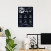 Seekarte für Vollmond und Sterne Poster (Heimbüro)