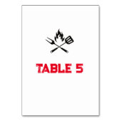 Seekarte GRILLEN Babydusche Tischnummer (Vorderseite)