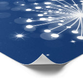 Seekarte Hochzeitsstimmung Sommer Sparkle Sapphire Poster (Ecke)