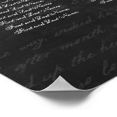 Seekarte Kronleuchter schwarz Poster (Ecke)