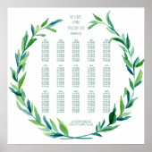 Seekarte Laurel Wreath Olive Leaf Branch Mod Poster (Vorne)