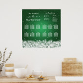 Seekarte Party für Hochzeiten Sparkle Smarald Poster (Küche)