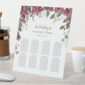 Seekarte Poinsettia Blumenkarton Rot Sockelschild (In Situ)