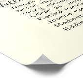 Seekarte Poster Schlichte Ecru-Tischnummern (Ecke)