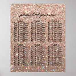 Seekarte - Rose Gold Glit Fab Poster