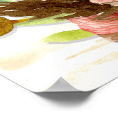 Seekarte Rustikale BOHO-Birke für Bohemische Kränz Poster (Ecke)