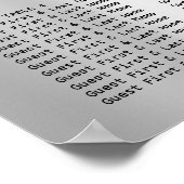 Seekarte Schwarz Grau Silber Tropfen Grau Spark Poster (Ecke)