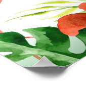 Seekarte | Tropischer Flamingo Poster (Ecke)