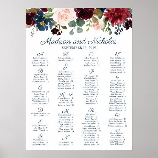 Seekarte und Seekarte in Marsala Poster (Vorne)