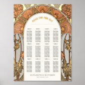 Seekarte Vintage Hochzeit Jugendstil Foliendrucke (Vorderseite)