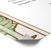 Seekarte Vintage Hochzeit Jugendstil Poster (Ecke)