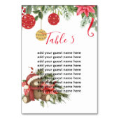 Seekarte Weihnachten Weihnachtsfeiertage Ornamente Tischnummer (Vorderseite)