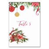 Seekarte Weihnachten Weihnachtsfeiertage Ornamente Tischnummer (Vorderseite)