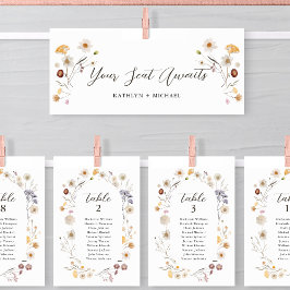 Seekarten-Header Moderne Boho Wildblume Card Einladung