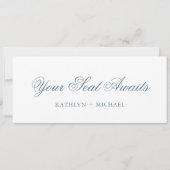 Seekarten-Header Moderne, dunkelblaue Script-Karte Einladung (Vorderseite)