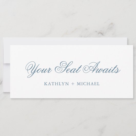 Seekarten-Header Moderne, dunkelblaue Script-Karte Einladung (Vorderseite)