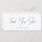 Seekarten-Header Moderne, dunkelblaue Script-Karte Einladung (Vorderseite)