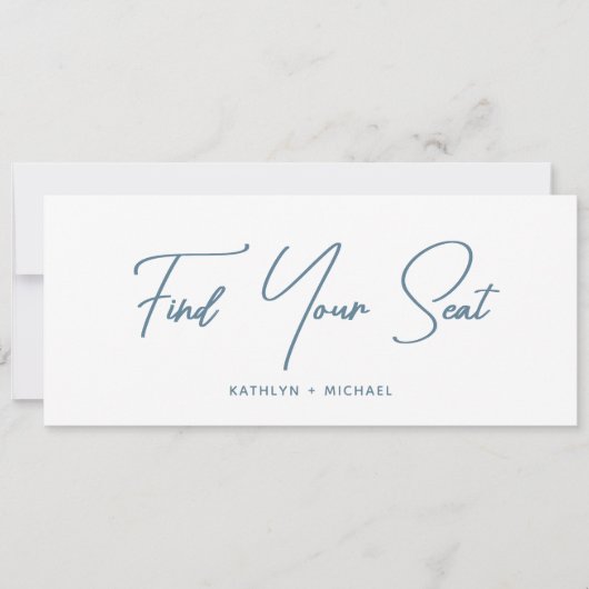 Seekarten-Header Moderne, dunkelblaue Script-Karte Einladung (Vorderseite)