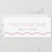 Seekarten-Header Moderne rosa Wavy Card Einladung (Vorderseite)