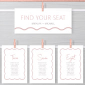 Seekarten-Header Moderne rosa Wavy Card Einladung