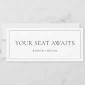 Seekarten-Header Moderne schwarze Grenzkarte Einladung (Vorderseite)