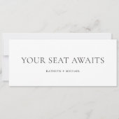 Seekarten-Header Moderne Schwarze Minimalistische Einladung (Vorderseite)