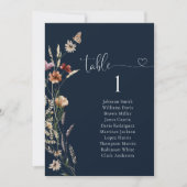 Seekartenkarte mit blauer, schmaler Wildblume (Vorderseite)