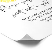 Seekartenzeichen des tropischen Strandes Poster (Ecke)