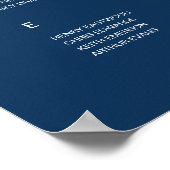 Seekartenzeichen für Segel und Rose Poster (Ecke)