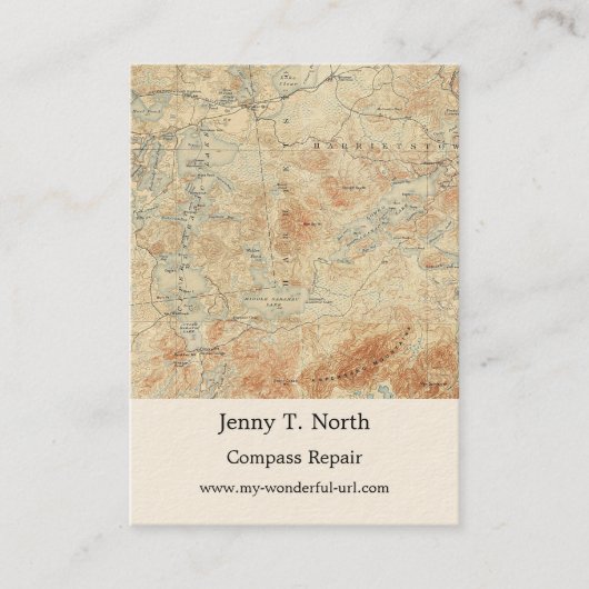 Seekette Saranac (Untere, Mittel- und Obere Seen) Visitenkarte (Vorderseite)