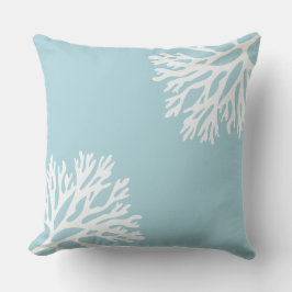 Seekorallenrote Silhouetten (blauer Daiquiri) Kissen Für Draußen