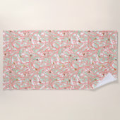 Seekorallenzweige mit Muscheln Strandtuch (Vorderseite)