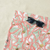 Seekorallenzweige mit Muscheln Strandtuch (Beispiel)