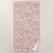 Seekorallenzweige mit Muscheln Strandtuch (Vorderseite)