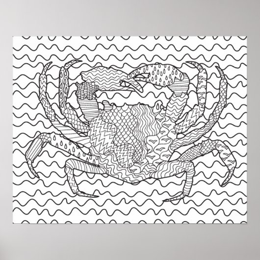 Seekrabbe Doodle 2 Poster (Vorne)