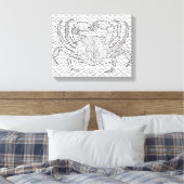 Seekrabbendoodle 6 leinwanddruck (Insitu (Schlafzimmer))