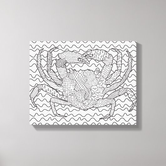 Seekrabbendoodle 6 leinwanddruck (Vorderseite)