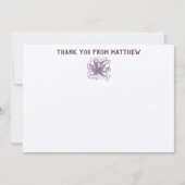 Seekraken-personalisierte flache Platte danken Dankeskarte (Vorderseite)