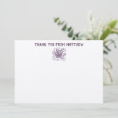 Seekraken-personalisierte flache Platte danken Dankeskarte (Stehend Vorderseite)